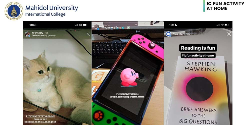 MUIC Students Show Their "Fun Activity at Home"