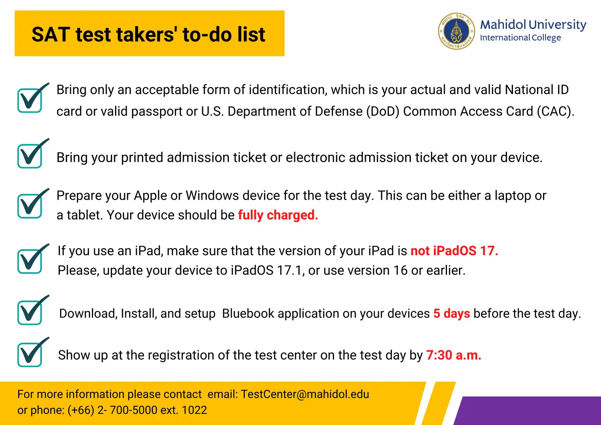 Announcement for SAT Test Takers on November 4, 2023