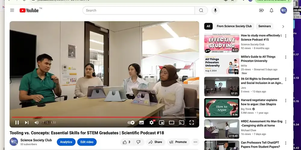 Science Society Club Hosts Latest Scientific Podcast