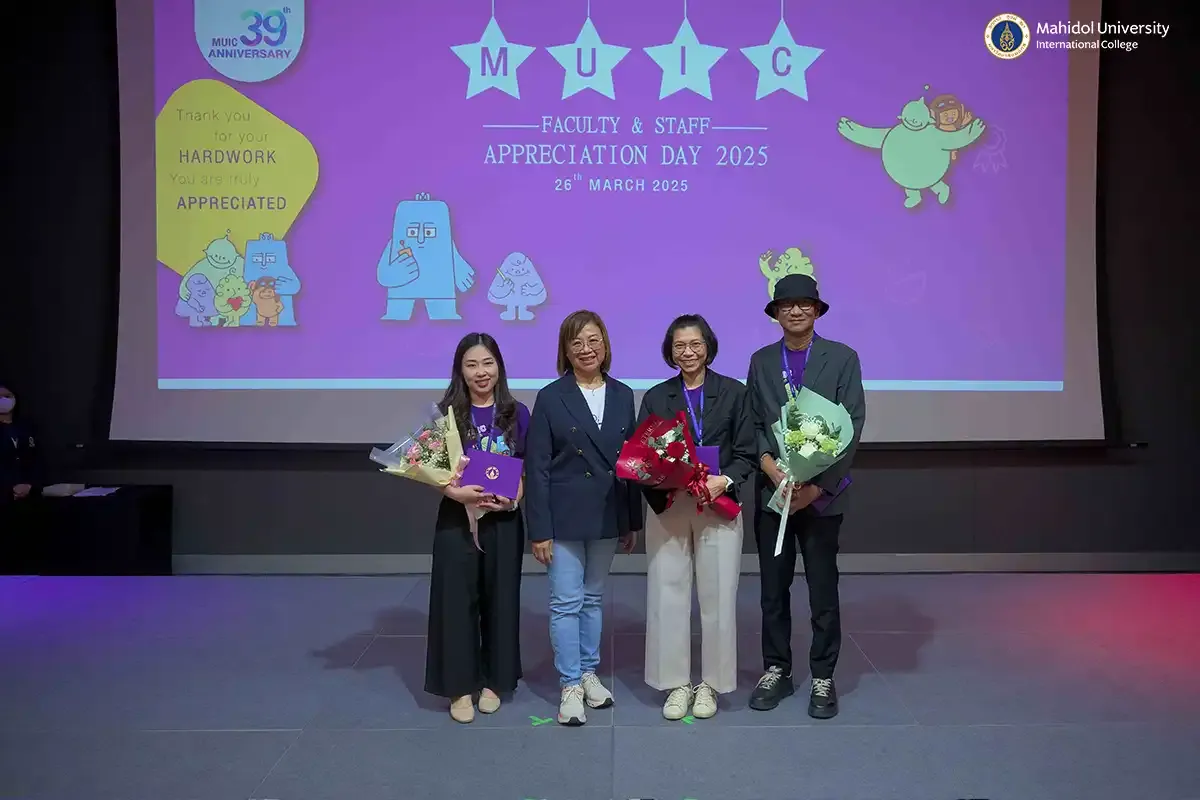 MUIC Honors Successful Faculty and Staff Members during 39th Anniversary