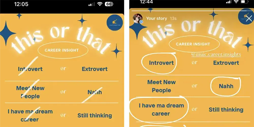 Career Choices Unveiled: Insights Club's Interactive 'This or That' Challenge