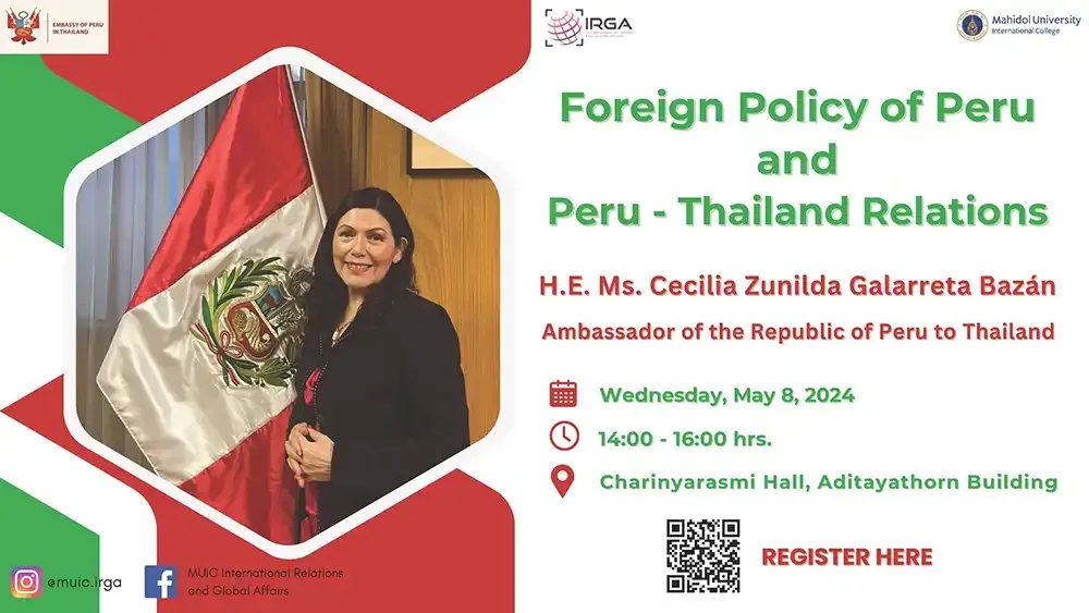 Special Talk on Foreign Policy of Peru and Peru-Thailand Relations 