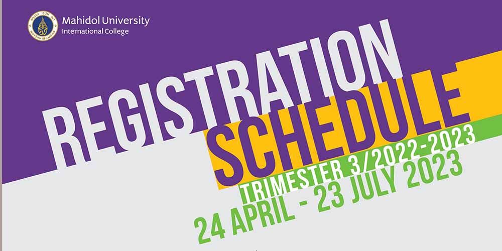 Registration Announcement Trimester 3/2022-2023