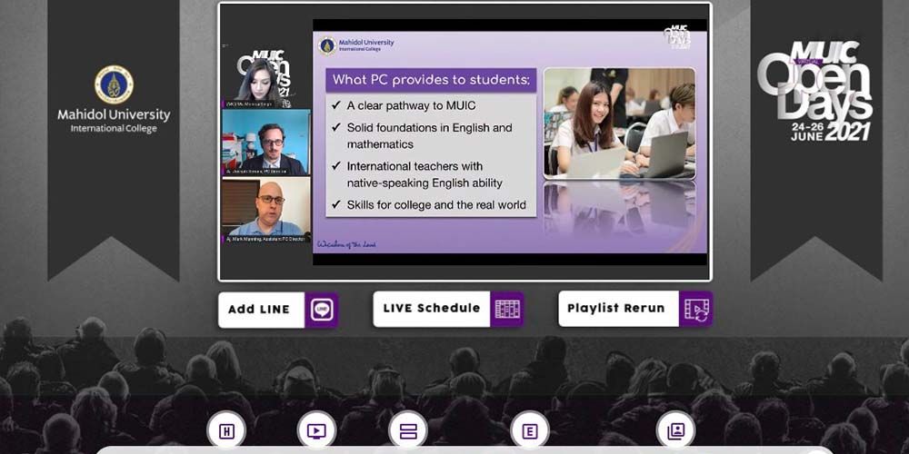 MUIC Stages Virtual Open Days 2021