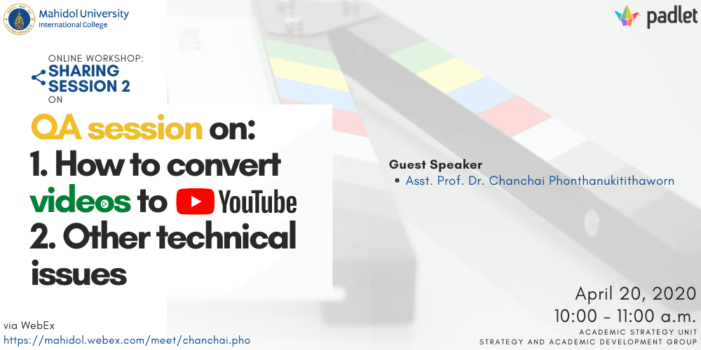 Online Workshop: Q&A Session on Academic Policy for COVID-19 (3rd Trimester, 2019-2020)