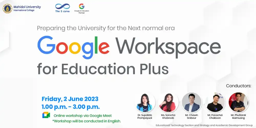 Preparing University for the Next Normal Era: "Google Workspace for Education Plugs"