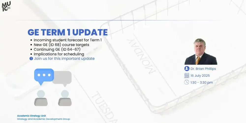  GE Term 1 Update￼￼