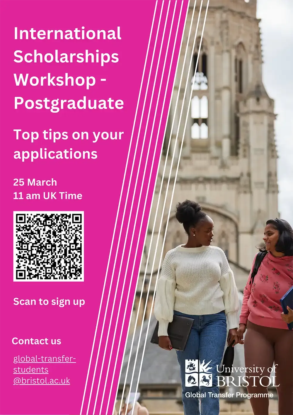 PG Scholarships Workshop with the International Partnerships and Scholarships Team at Bristol