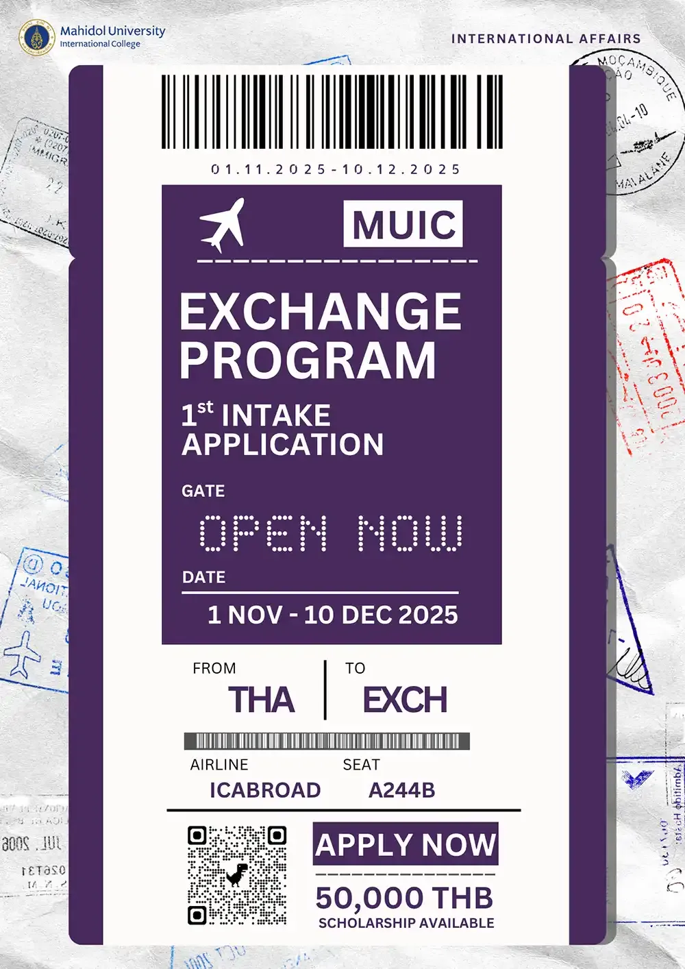Exchange Program First Intake Application for 2026