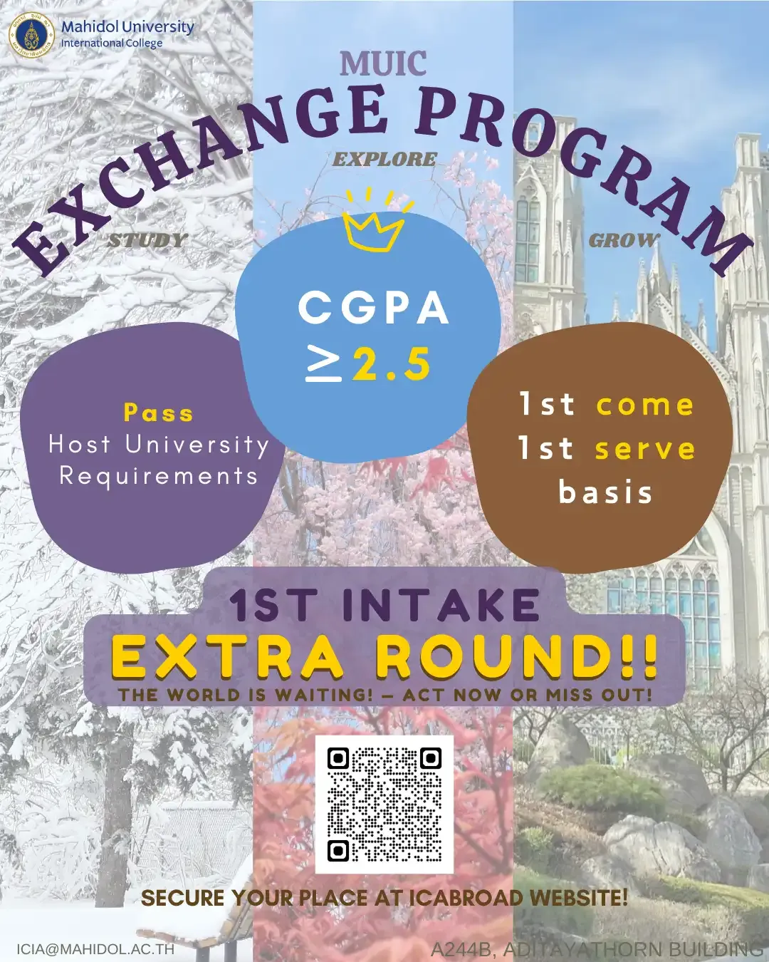 Extra Round Open for MUIC Exchange Program