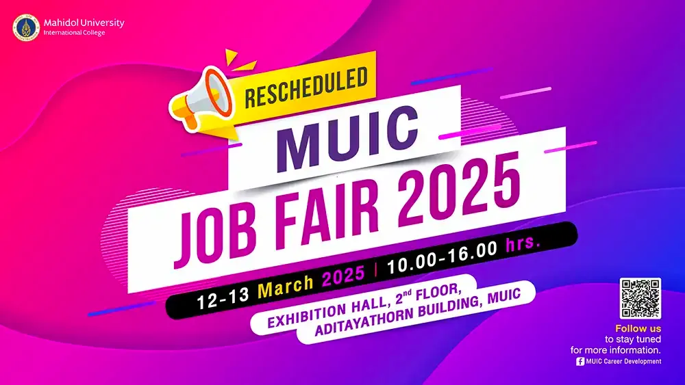Mark your calendars! Don&#8217;t miss the MUIC Job Fair 2025￼