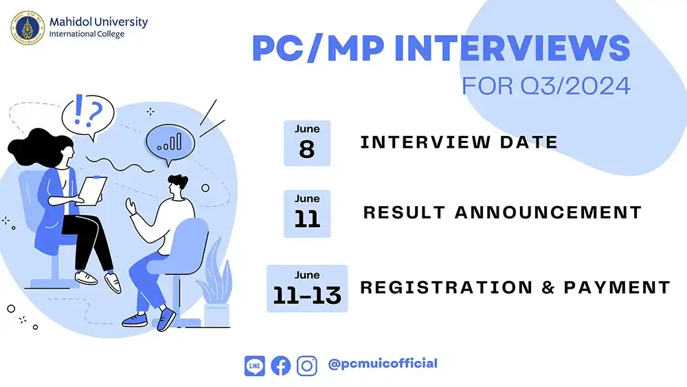 Timelines for PC/MP candidates who will be interviewed for Q3/2024 on Saturday, June 8, 2024