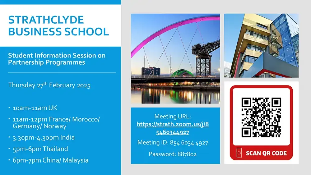 Online Information Session by University of Strathclyde, Business School