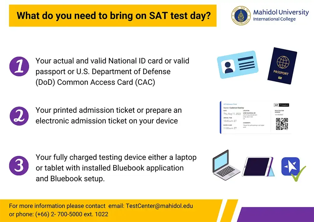 Announcement for SAT Test Takers on Saturday 6 December, 2025