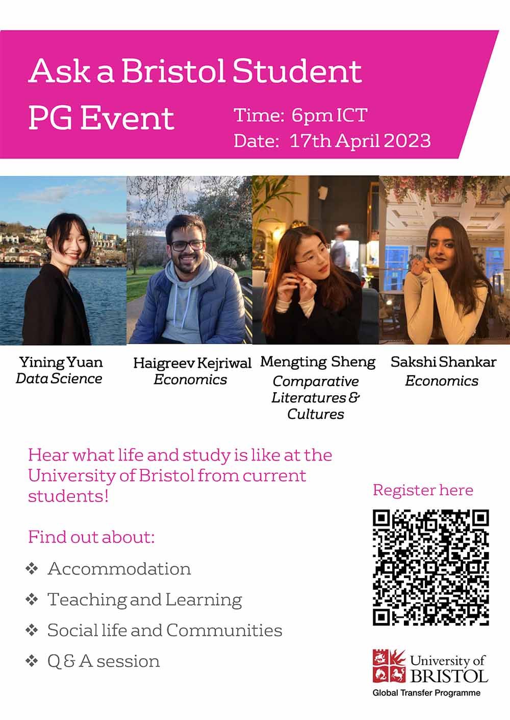 Ask A Bristol Student for postgraduate programme University of Bristol