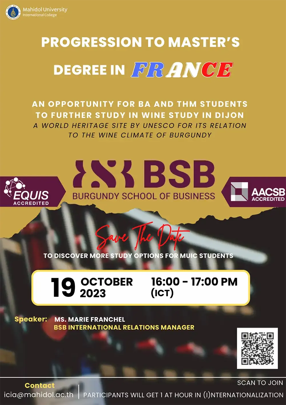 Progression to Master&#8217;s degree in France