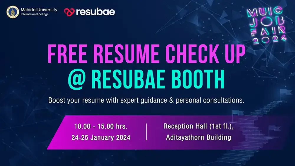 MUIC Job Fair 2024: Resume Check Up