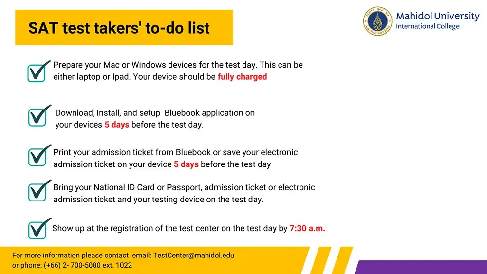 Announcement for Digital SAT test takers on 6 May, 2023