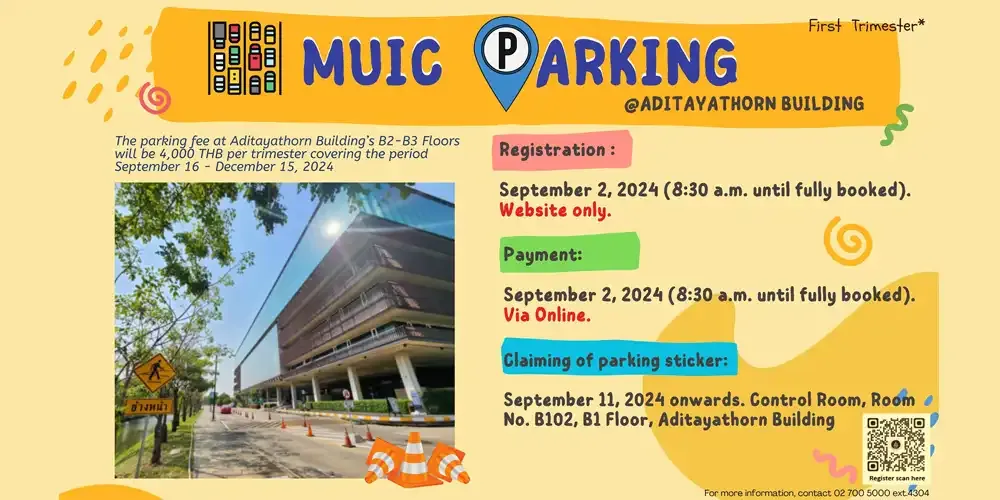 Parking Lot Registration Announcement (Trimester 1/2024-2025)